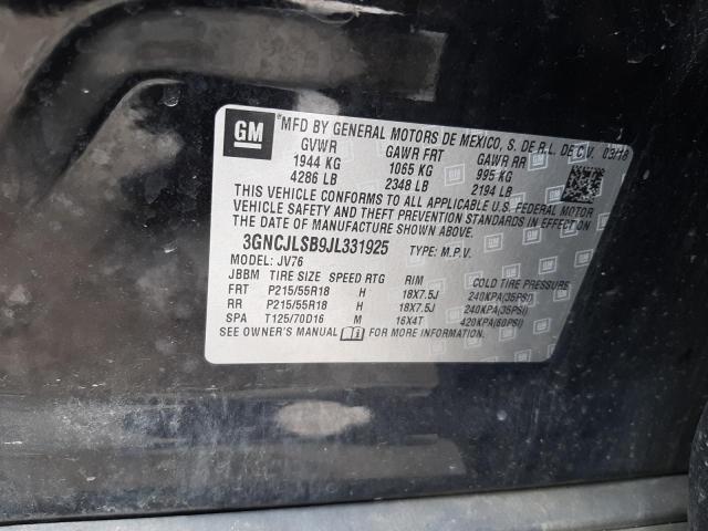 Photo 10 from auction – 2018 CHEVROLET TRAX LS with VIN 3GNCJLSB9JL331925