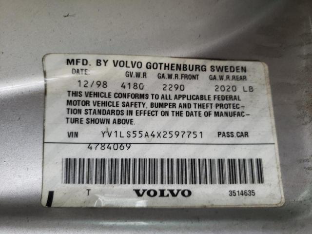 Photo 10 from auction – 1999 VOLVO S70 with VIN YV1LS55A4X2597751
