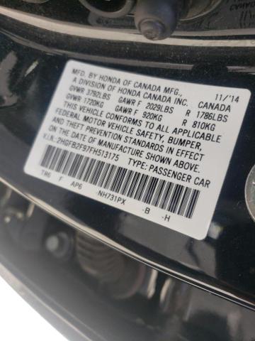 Photo 10 from auction – 2015 HONDA CIVIC EXL with VIN 2HGFB2F97FH513175