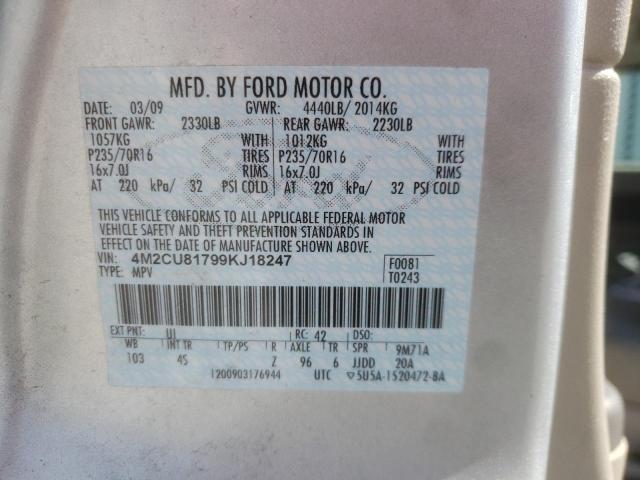 Photo 10 from auction – 2009 MERCURY MARINER with VIN 4M2CU81799KJ18247