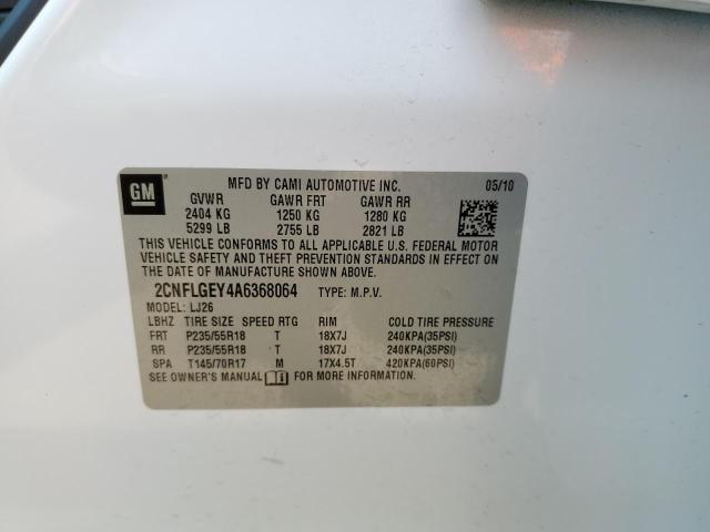 Photo 10 from auction – 2010 CHEVROLET EQUINOX LT with VIN 2CNFLGEY4A6368064