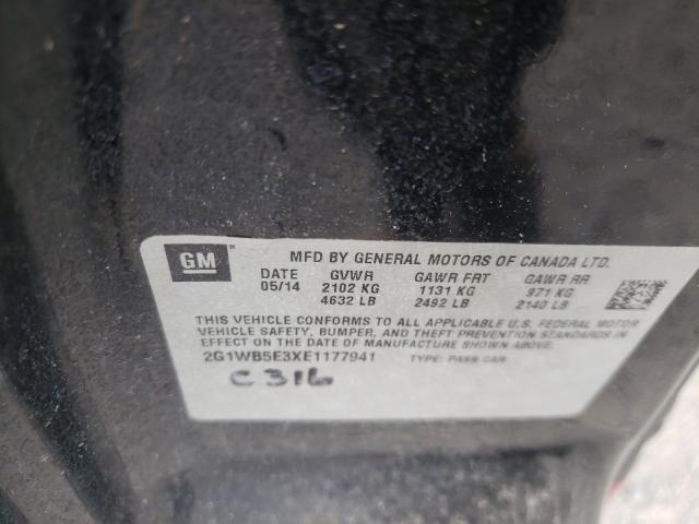 Photo 10 from auction – 2014 CHEVROLET IMPALA LIM with VIN 2G1WB5E3XE1177941