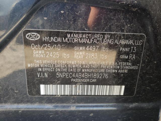 Photo 10 from auction – 2011 HYUNDAI SONATA SE with VIN 5NPEC4AB4BH189276