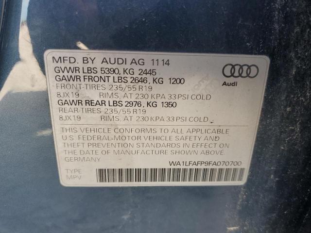 Photo 10 from auction – 2015 AUDI Q5 PREMIUM with VIN WA1LFAFP9FA070700