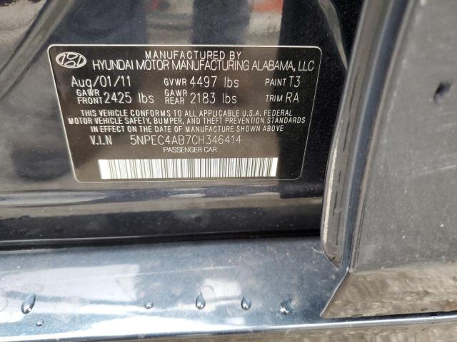 Photo 10 from auction – 2012 HYUNDAI SONATA with VIN 5NPEC4AB7CH346414