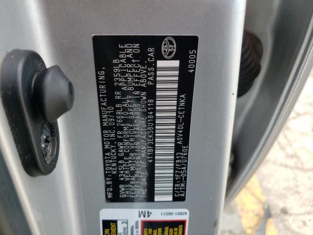 Photo 10 from auction – 2011 TOYOTA CAMRY BASE with VIN 4T1BF3EK5BU184118