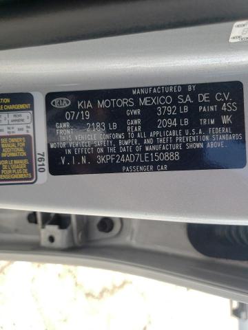 Photo 10 from auction – 2020 KIA FORTE FE with VIN 3KPF24AD7LE150888