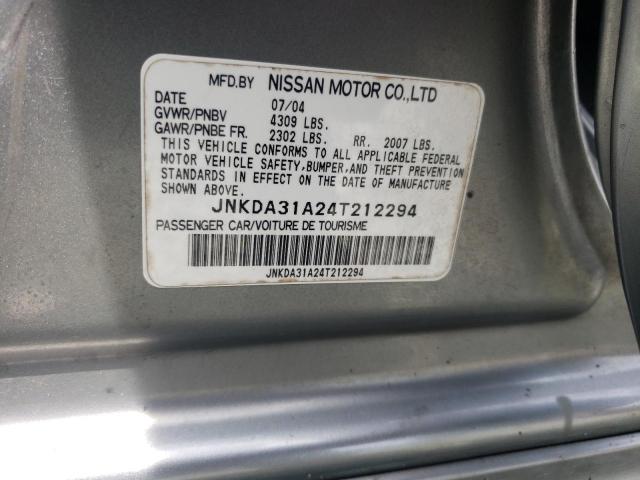 Photo 10 from auction – 2004 INFINITI I35 with VIN JNKDA31A24T212294