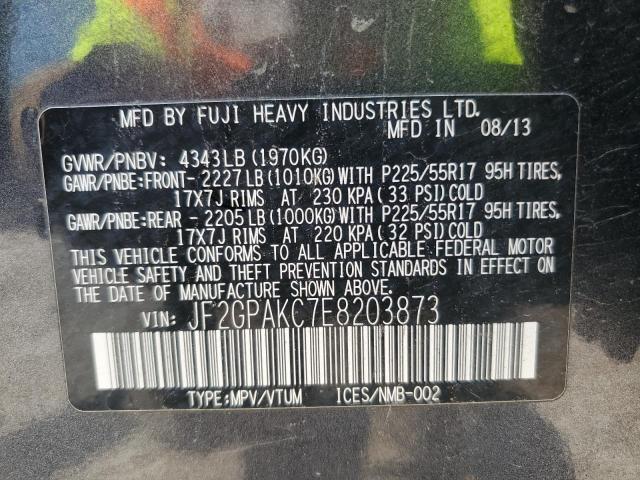 Photo 10 from auction – 2014 SUBARU XV CROSSTR with VIN JF2GPAKC7E8203873