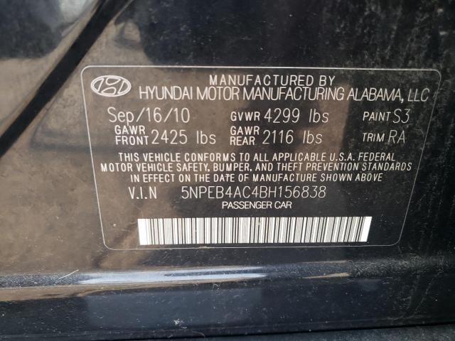 Photo 10 from auction – 2011 HYUNDAI SONATA GLS with VIN 5NPEB4AC4BH156838