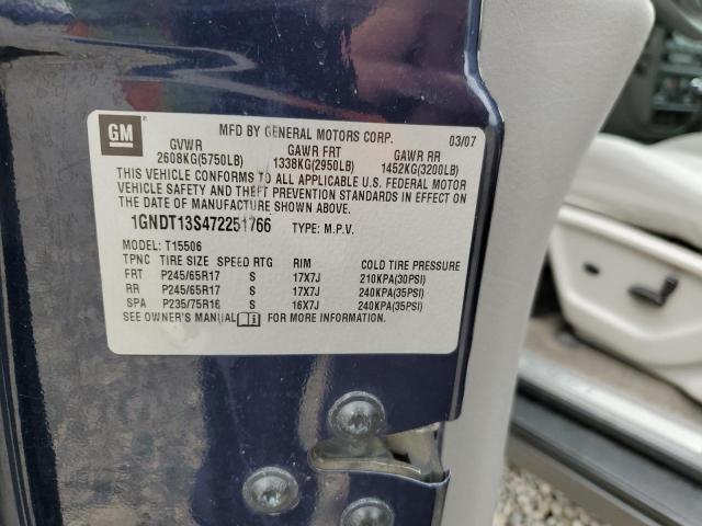 Photo 10 from auction – 2007 CHEVROLET TRAILBLAZE with VIN 1GNDT13S472251766