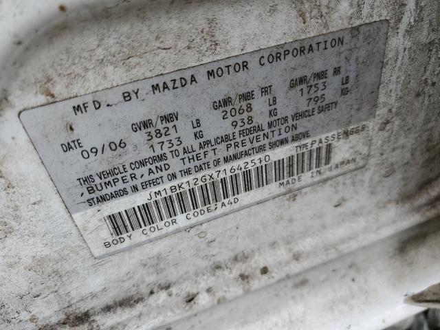 Photo 10 from auction – 2007 MAZDA 3 I with VIN JM1BK12GX71642510