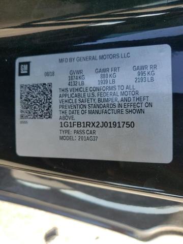 Photo 10 from auction – 2018 CHEVROLET CAMARO LT with VIN 1G1FB1RX2J0191750
