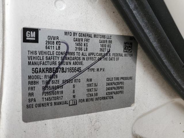 Photo 10 from auction – 2011 BUICK ENCLAVE CX with VIN 5GAKRBED7BJ165645