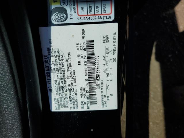 Photo 10 from auction – 2008 LINCOLN MKZ with VIN 3LNHM28T68R653389