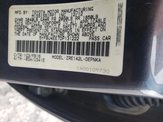 Photo 10 from auction – 2013 TOYOTA COROLLA BA with VIN 5YFBU4EE7DP131222