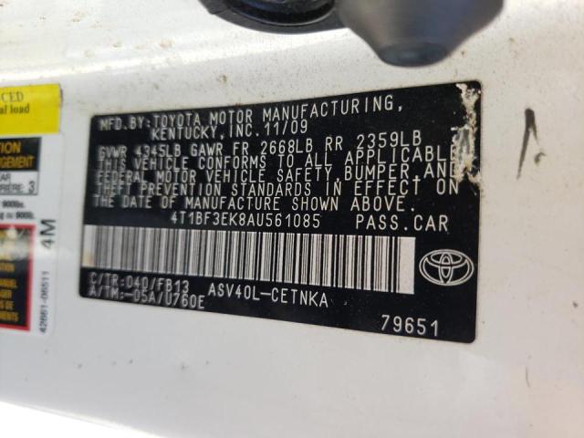 Photo 10 from auction – 2010 TOYOTA CAMRY BASE with VIN 4T1BF3EK8AU561085