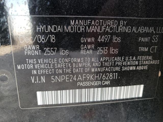 Photo 10 from auction – 2019 HYUNDAI SONATA SE with VIN 5NPE24AF9KH762811