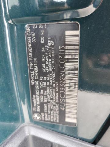 Photo 10 from auction – 1997 BMW Z3 2.8 with VIN 4USCJ3322VLC03113