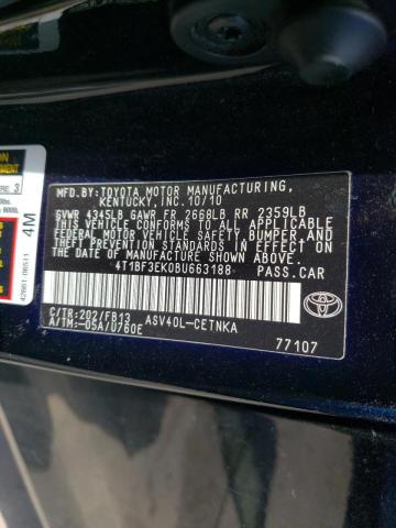 Photo 10 from auction – 2011 TOYOTA CAMRY BASE with VIN 4T1BF3EK0BU663188