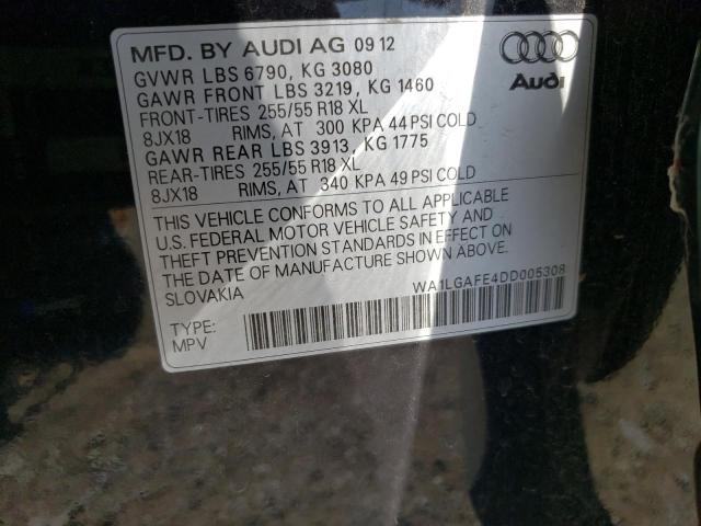 Photo 10 from auction – 2013 AUDI Q7 PREMIUM with VIN WA1LGAFE4DD005308