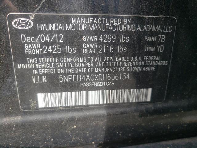 Photo 10 from auction – 2013 HYUNDAI SONATA GLS with VIN 5NPEB4ACXDH656134