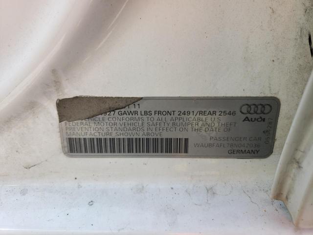 Photo 10 from auction – 2011 AUDI A4 PREMIUM with VIN WAUBFAFL7BN042036