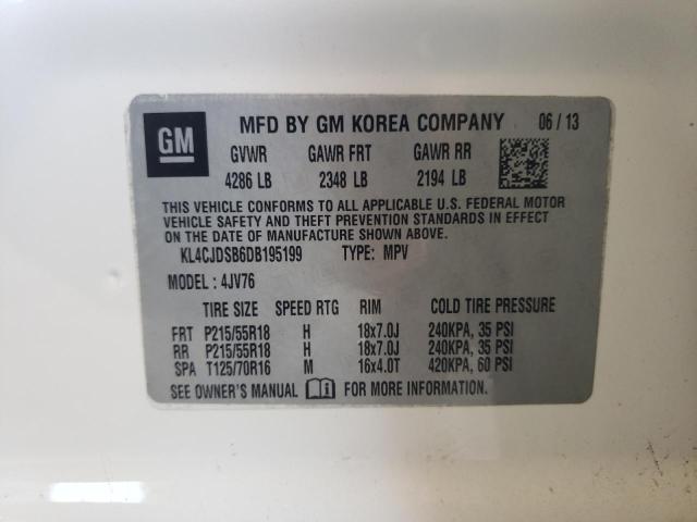 Photo 10 from auction – 2013 BUICK ENCORE PRE with VIN KL4CJDSB6DB195199