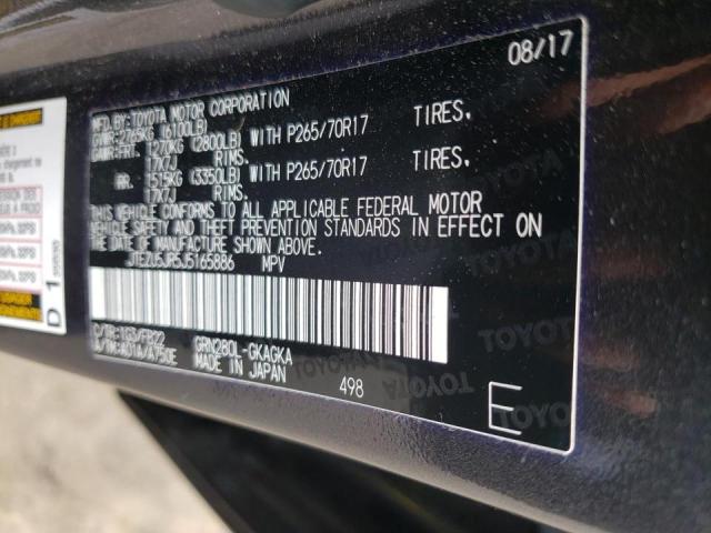 Photo 10 from auction – 2018 TOYOTA 4RUNNER SR with VIN JTEZU5JR5J5165886