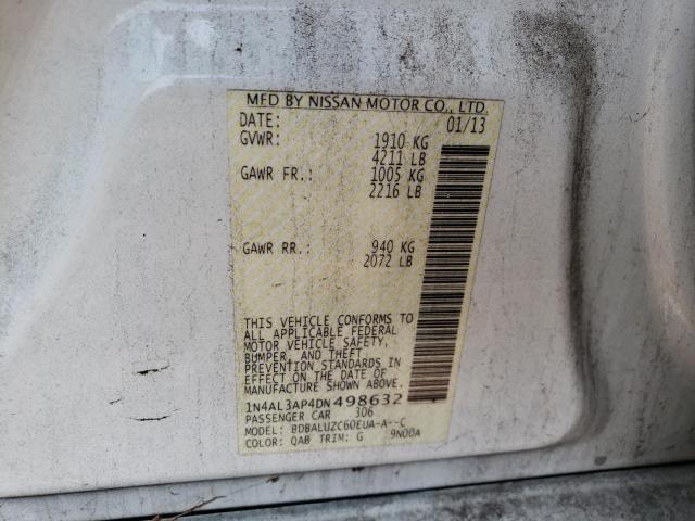 Photo 10 from auction – 2013 NISSAN ALTIMA 2.5 with VIN 1N4AL3AP4DN498632