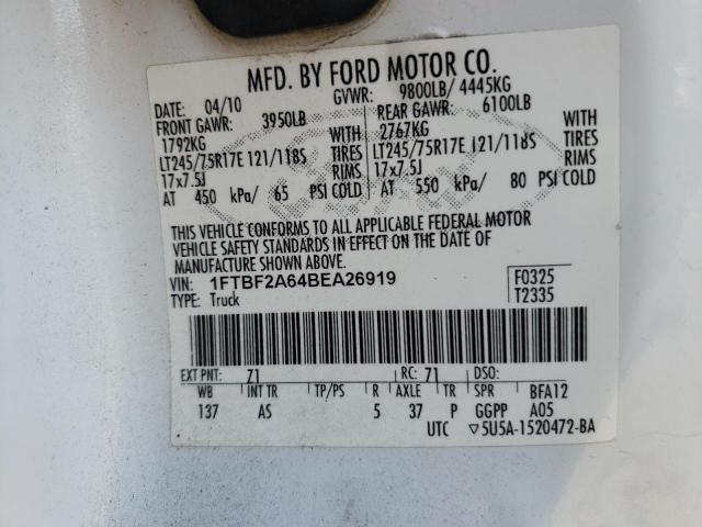 Photo 10 from auction – 2011 FORD F250 SUPER with VIN 1FTBF2A64BEA26919