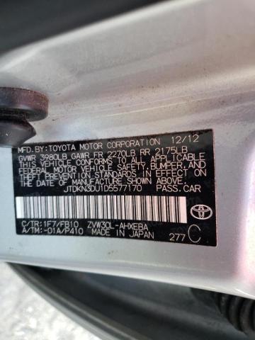Photo 10 from auction – 2013 TOYOTA PRIUS with VIN JTDKN3DU1D5577170