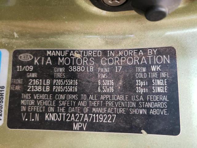 Photo 10 from auction – 2010 KIA SOUL + with VIN KNDJT2A27A7119227