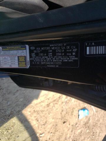 Photo 10 from auction – 2019 KIA FORTE FE with VIN 3KPF24AD1KE110255