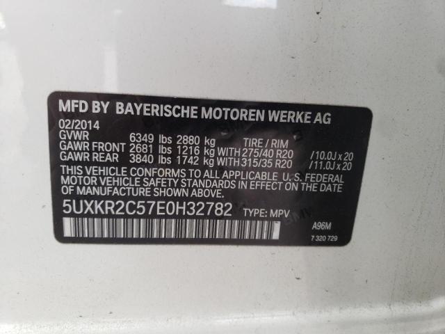 Photo 10 from auction – 2014 BMW X5 SDRIVE3 with VIN 5UXKR2C57E0H32782