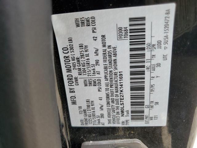 Photo 10 from auction – 2019 FORD TRANSIT CO with VIN NM0LS7E27K1411691