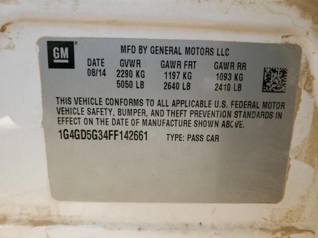Photo 10 from auction – 2015 BUICK LACROSSE P with VIN 1G4GD5G34FF142661