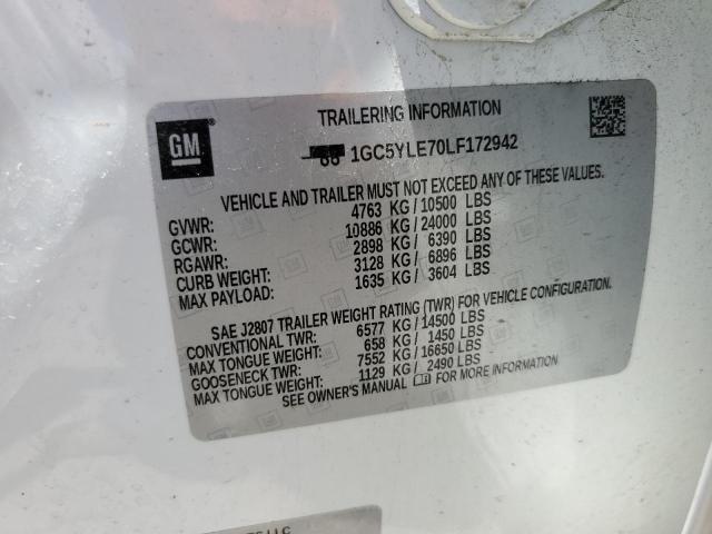 Photo 10 from auction – 2020 CHEVROLET SILVERADO with VIN 1GC5YLE70LF172942