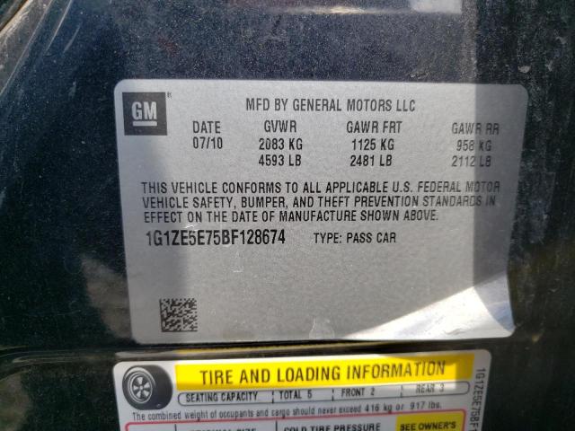Photo 10 from auction – 2011 CHEVROLET MALIBU LTZ with VIN 1G1ZE5E75BF128674