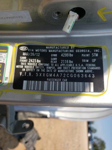 Photo 10 from auction – 2012 KIA OPTIMA LX with VIN 5XXGM4A72CG063643