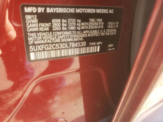 Photo 10 from auction – 2013 BMW X6 XDRIVE3 with VIN 5UXFG2C53DL784539