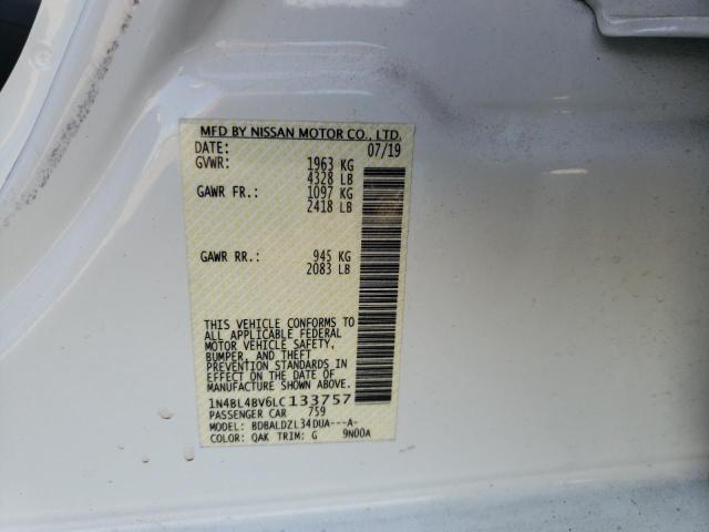 Photo 10 from auction – 2020 NISSAN ALTIMA S with VIN 1N4BL4BV6LC133757