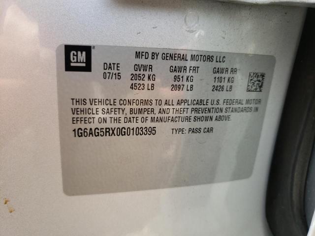 Photo 10 from auction – 2016 CADILLAC ATS with VIN 1G6AG5RX0G0103395