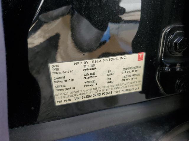 Photo 10 from auction – 2013 TESLA MODEL S with VIN 5YJSA1CN3DFP20614