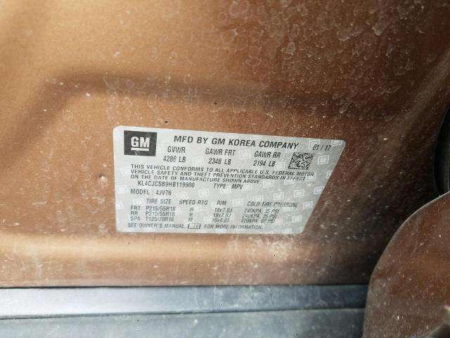 Photo 10 from auction – 2017 BUICK ENCORE ESS with VIN KL4CJCSB9HB119900