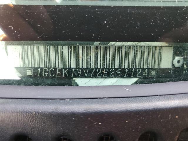 Photo 10 from auction – 2002 CHEVROLET SILVERADO with VIN 1GCEK19V72E251124