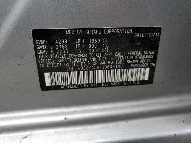 Photo 10 from auction – 2018 SUBARU IMPREZA LI with VIN 4S3GKAU67J3608188