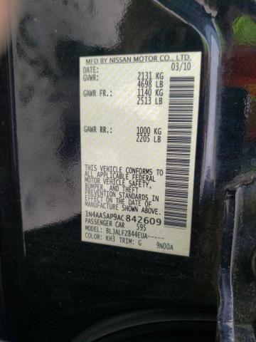 Photo 10 from auction – 2010 NISSAN MAXIMA S with VIN 1N4AA5AP9AC842609