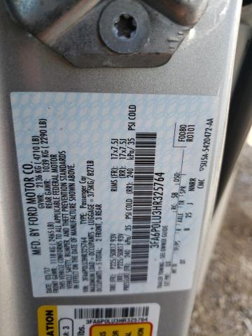 Photo 10 from auction – 2017 FORD FUSION SE with VIN 3FA6P0LU3HR325764
