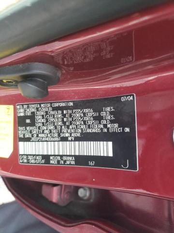 Foto 10 de la subasta – 2004 TOYOTA HIGHLANDER con VIN JTEEP21A940066861